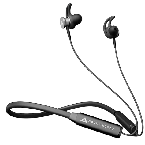Boult Audio FXCharge Bluetooth Earphones with 32H Playtime, Dual Pairing Neckband, Zen™ ENC Mic, Type-C