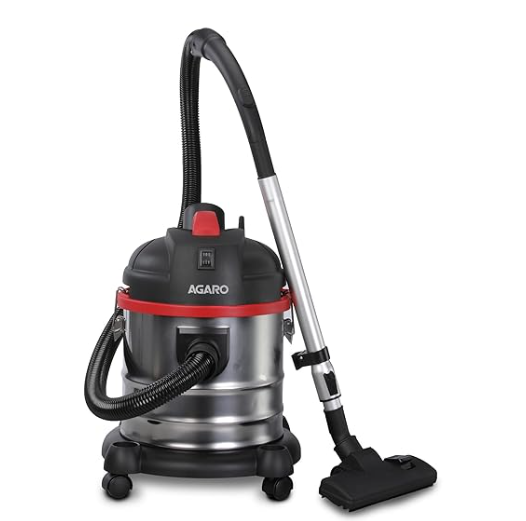 AGARO Ace Wet & Dry Vacuum Cleaner, 1600 Watts, 21.5 kPa Suction Power, 21 litres Tank Capacity, for Home Use