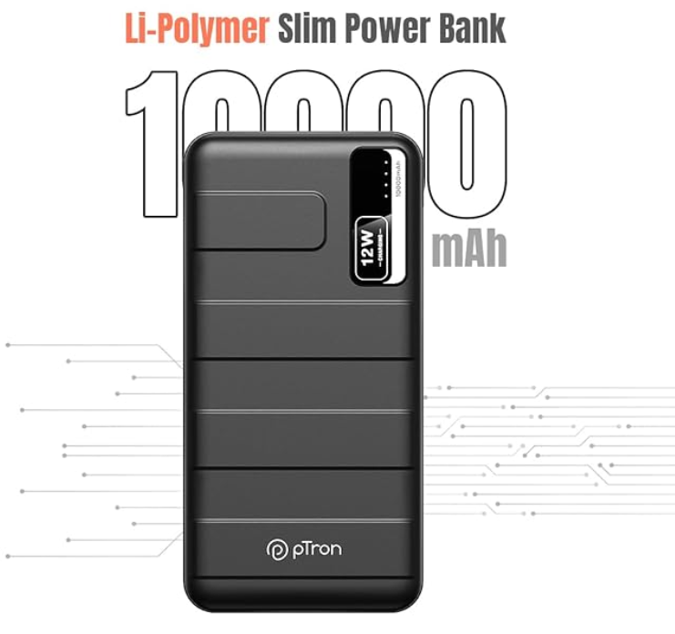 pTron Newly Launched Dynamo Nitro 10000mAh 12W Power Bank