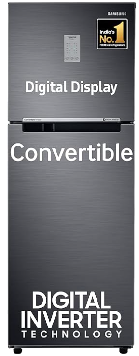 Samsung 236 L, 3 Star, Convertible, Digital Inverter with Display Frost Free Double Door Refrigerator