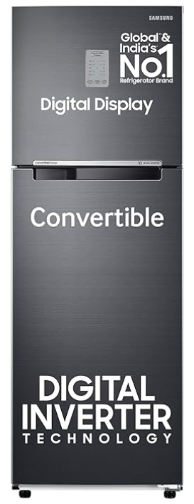 Samsung 256 L, 3 Star, Convertible, Digital Inverter with Display Frost Free Double Door Refrigerator